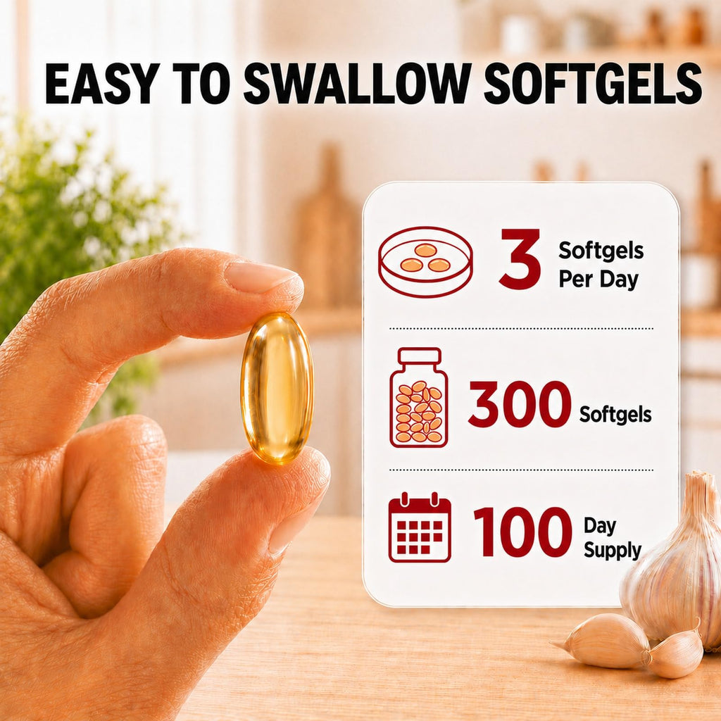 Odorless Aged Garlic Extract 7500mg 300 Softgels L14867