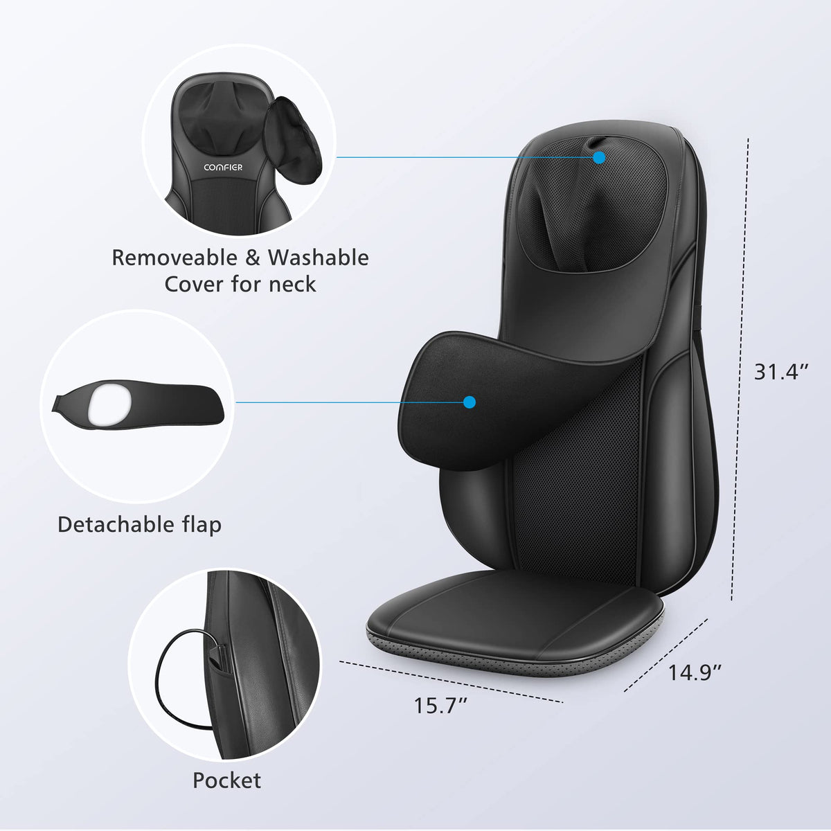 Shiatsu Back Massager with Heat A337