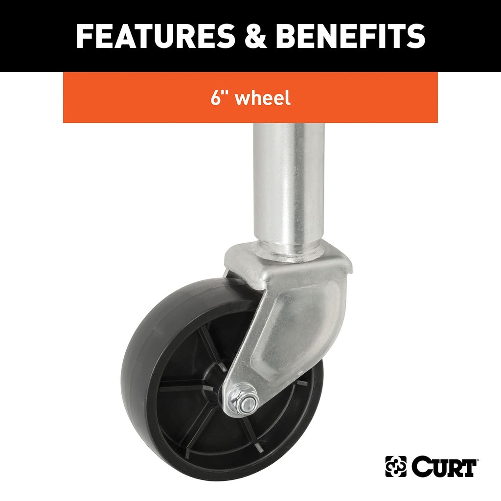 Marine Boat Trailer Jack with 6-Inch Wheel U967