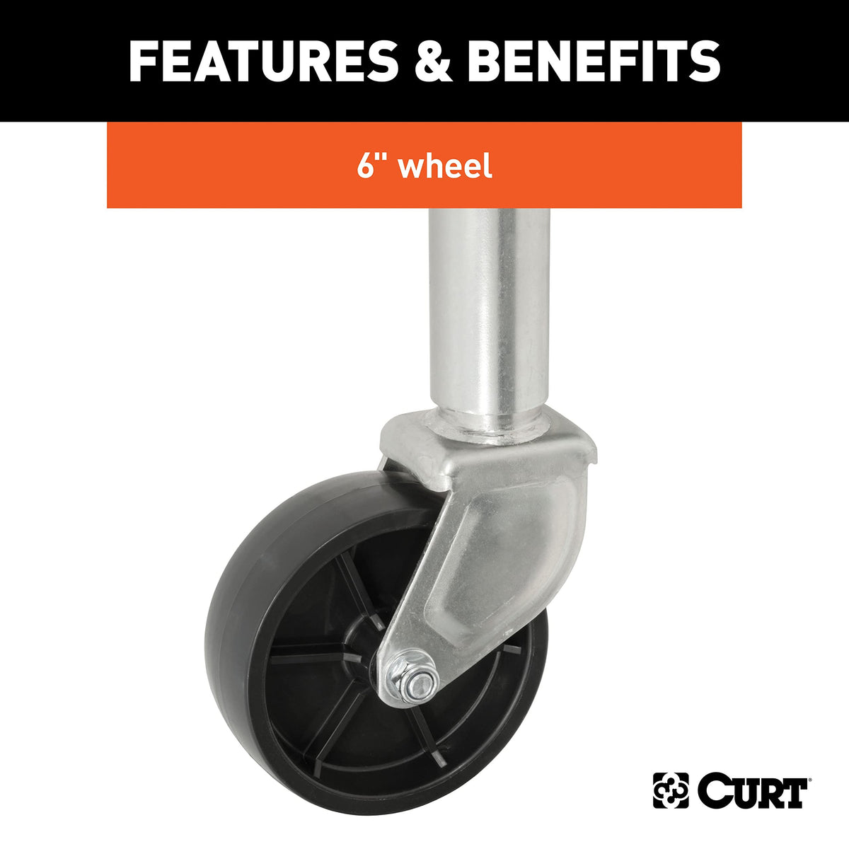 Marine Boat Trailer Jack with 6-Inch Wheel U967