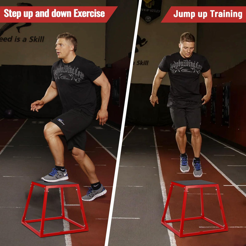 Adjustable Steel Plyometric Jump Box Set I213