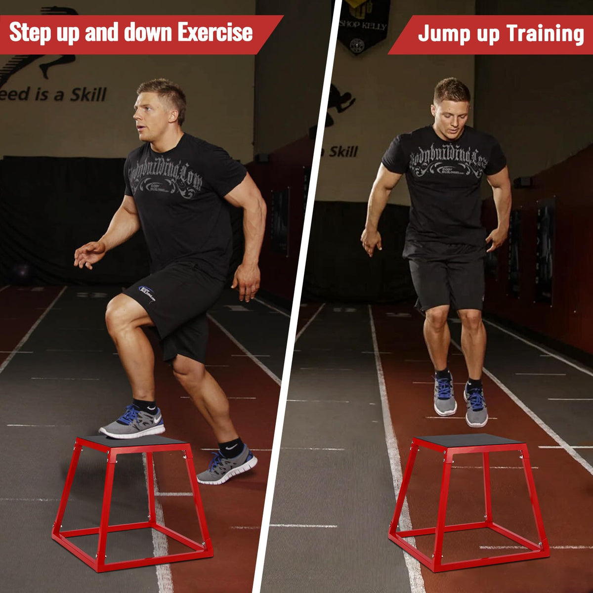 Adjustable Steel Plyometric Jump Box Set I213