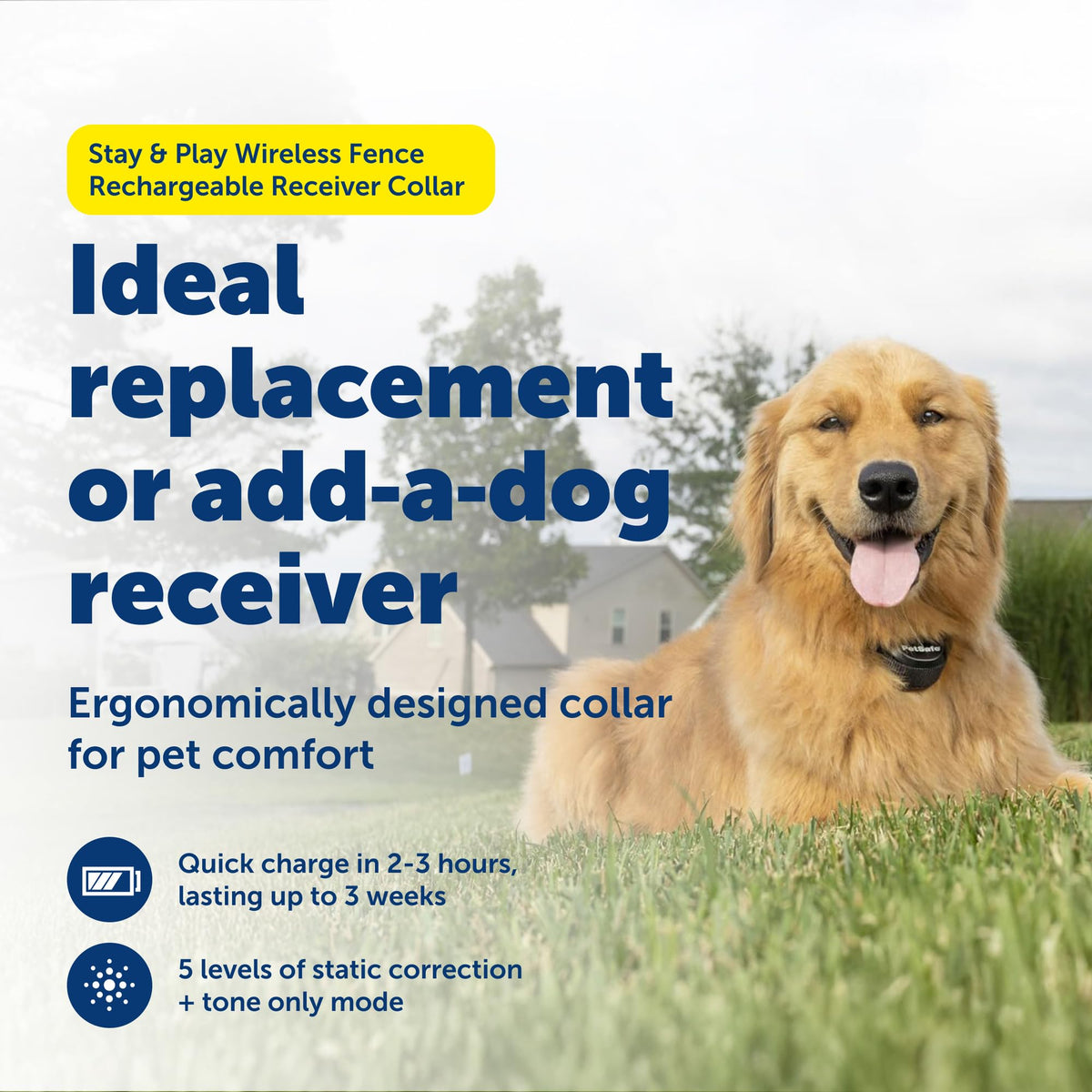 Rechargeable Wireless Fence Collar J750