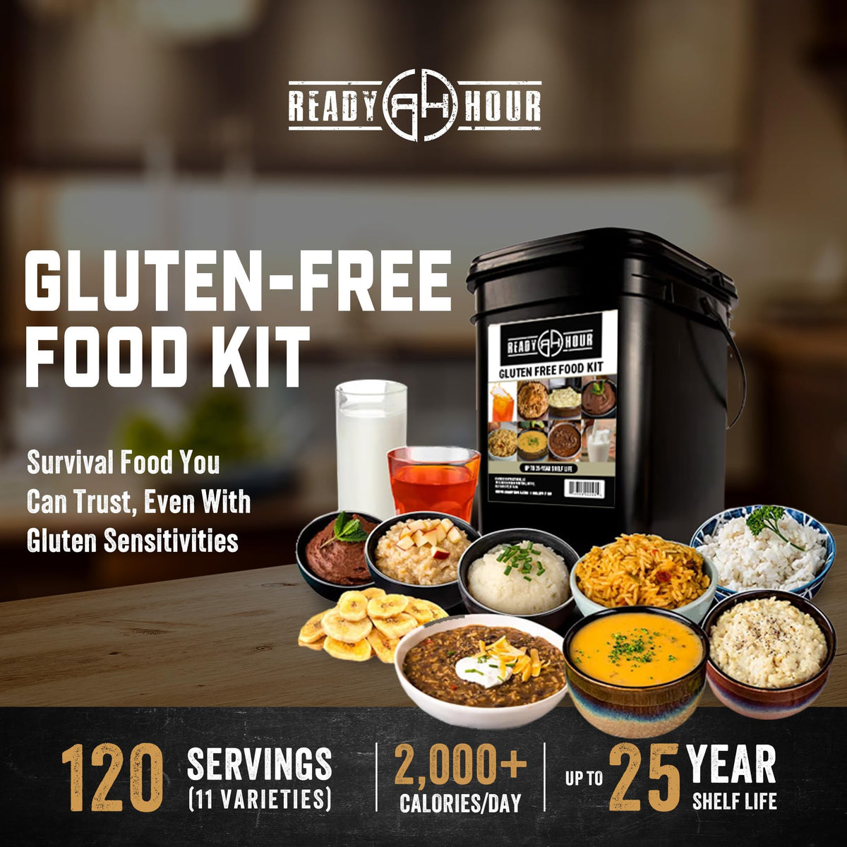 Gluten-Free Freeze-Dried Food Kit 120 Servings V21085