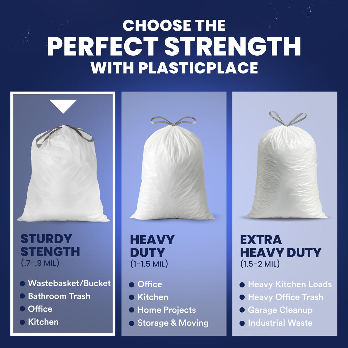 4 Gallon White Drawstring Trash Bags, 200 Count L46971