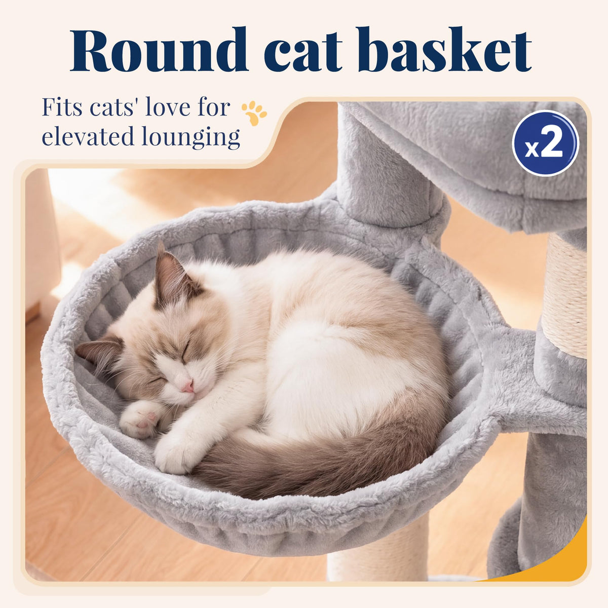 Cat Tree Tower with Extra Large Platform H8233