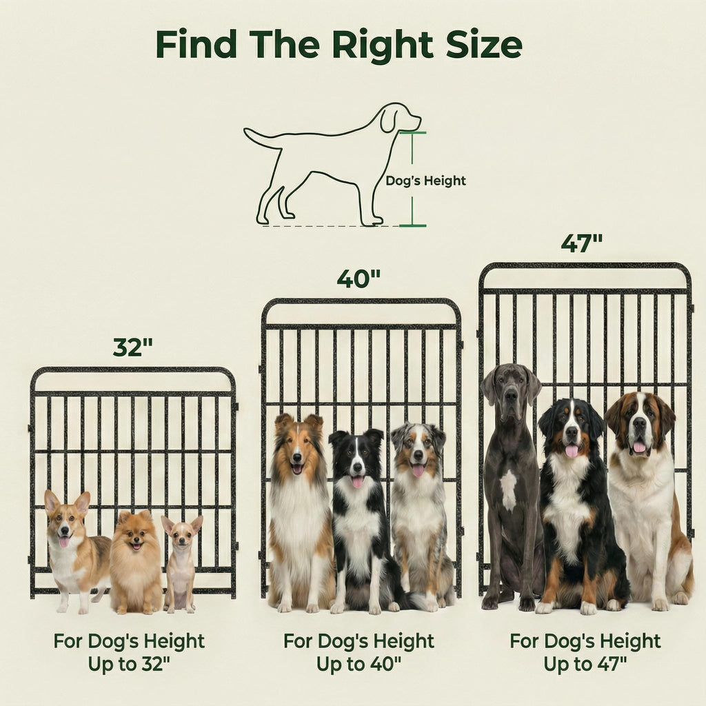 16 Panels 40'' Rustproof Metal Dog Playpen V85166