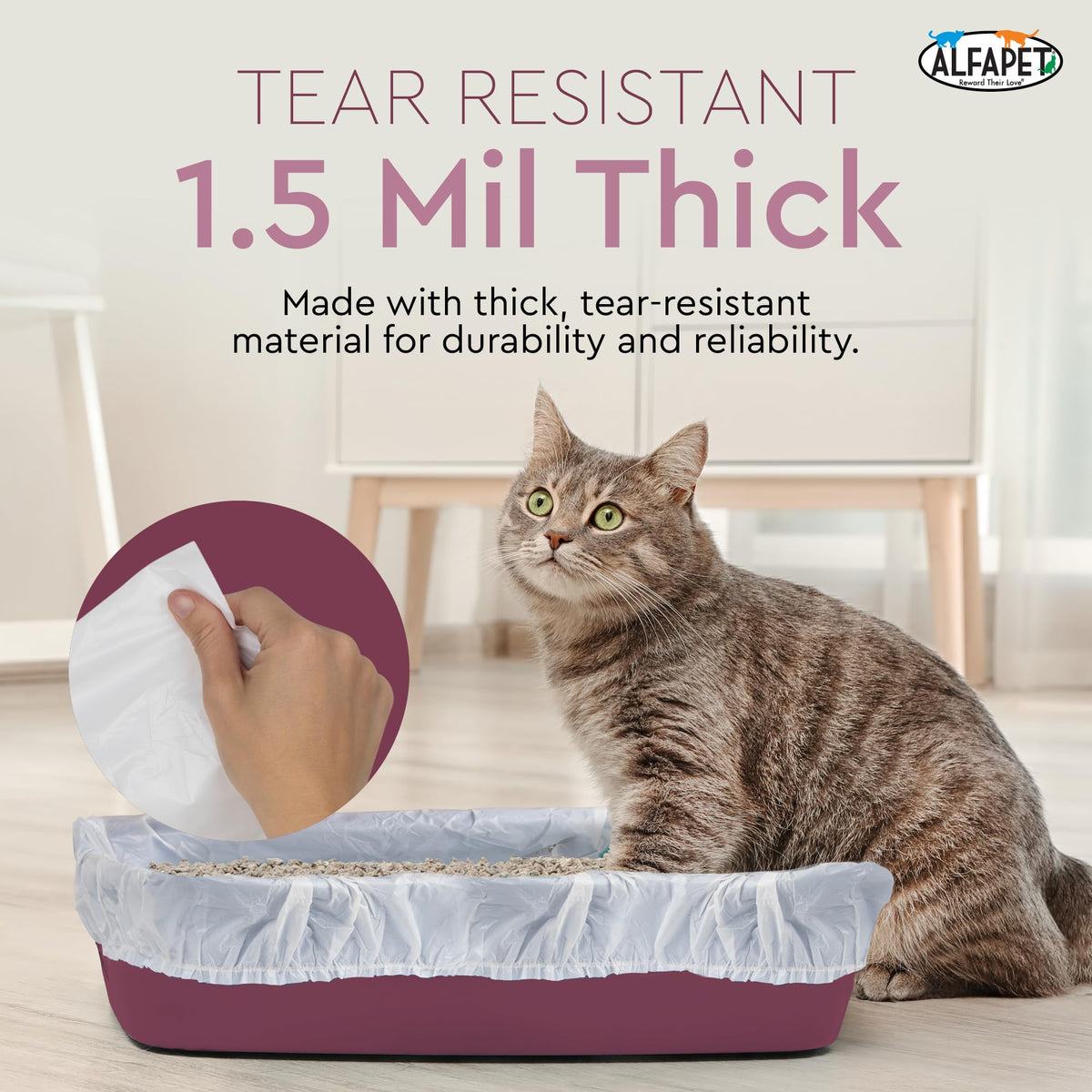 Cat Litter Box Disposable Elastic Liners 48 Count T5803