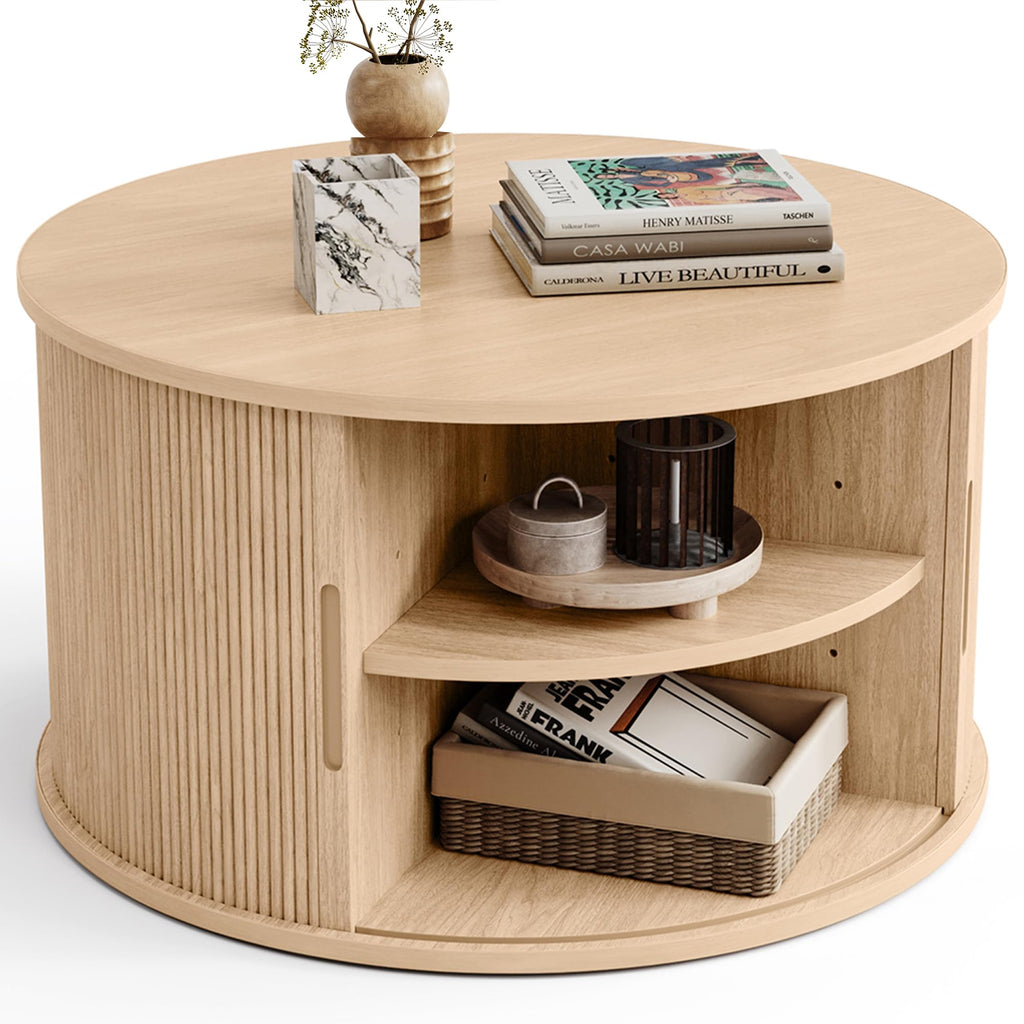 Round Coffee Table with Storage Z2458