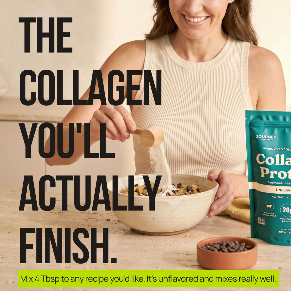 Unflavored Grass-Fed Collagen Peptides Powder J7664