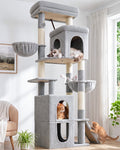 70 inch Light Grey Cat Tree Condos M379179