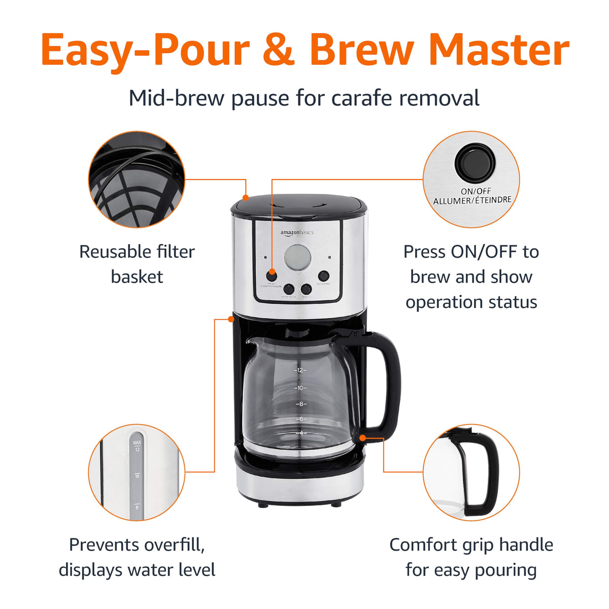 12 Cup Stainless Steel Programmable Coffeemaker S3551