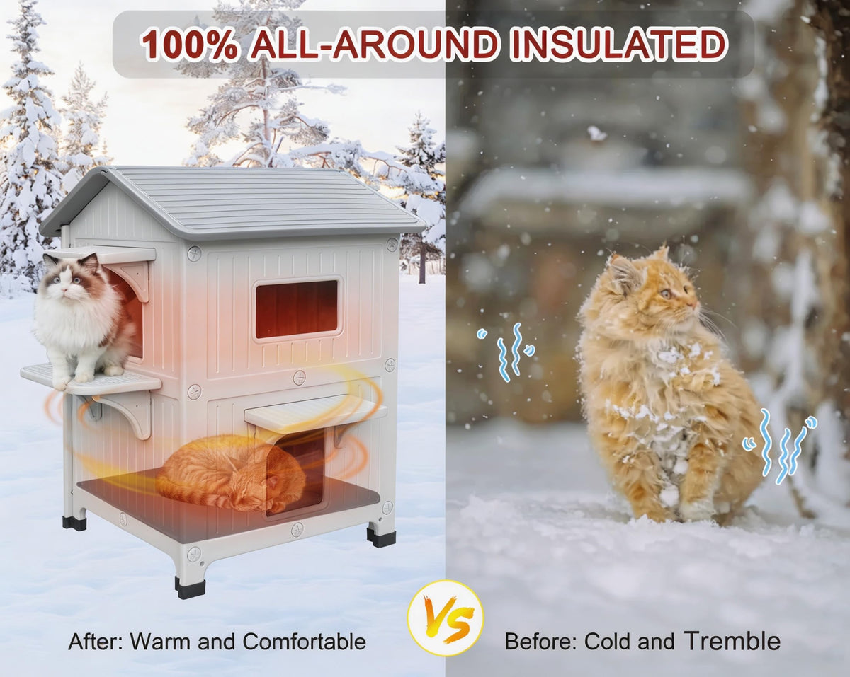 Insulated Outdoor Cat House O490