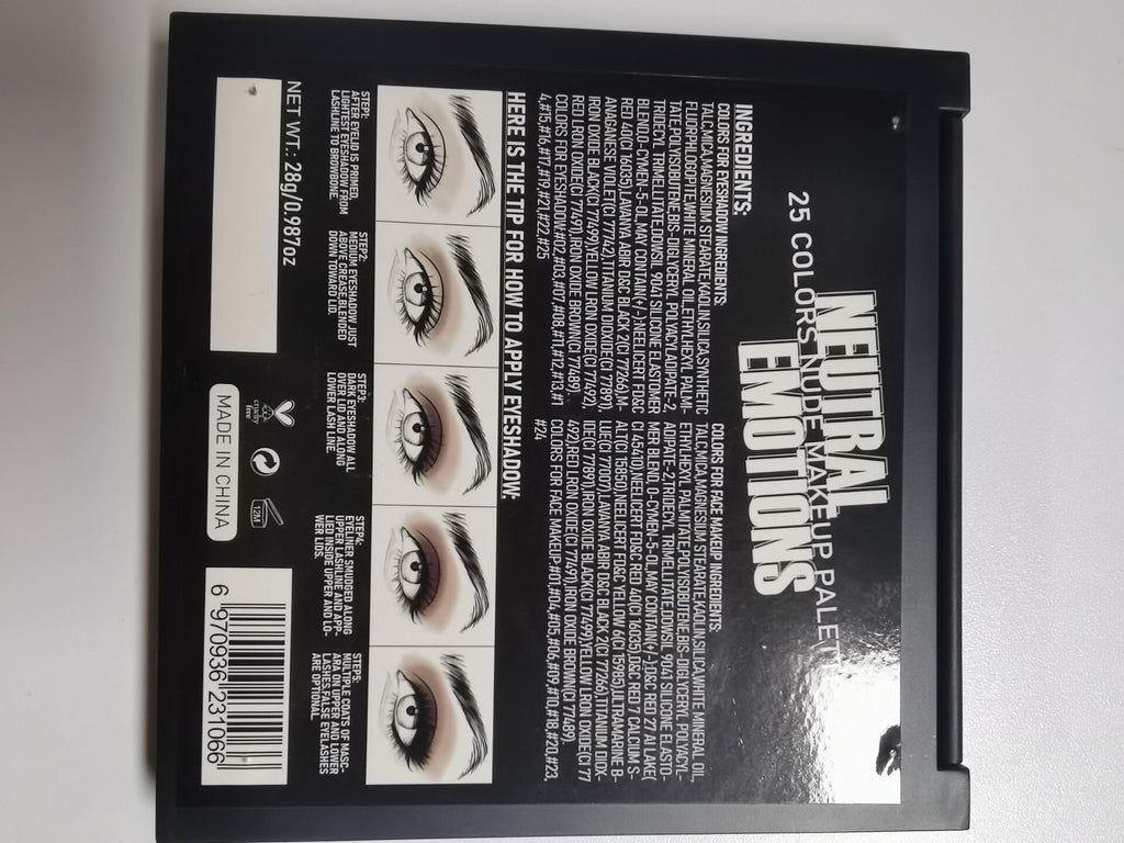 Nude Neutral Matte Shimmer 25 Shades Eyeshadow Palette Q653