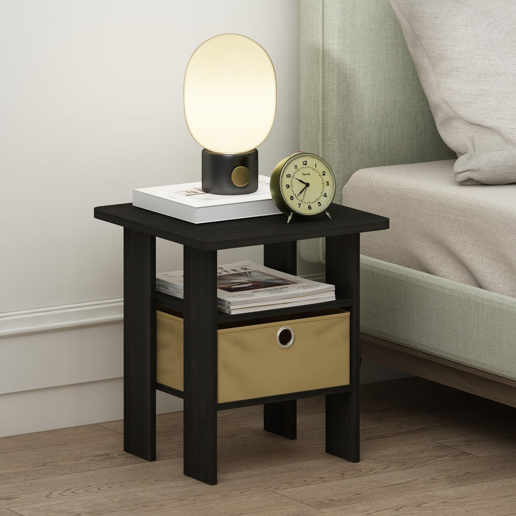 Espresso Nightstand with Storage Set of 2 K99709