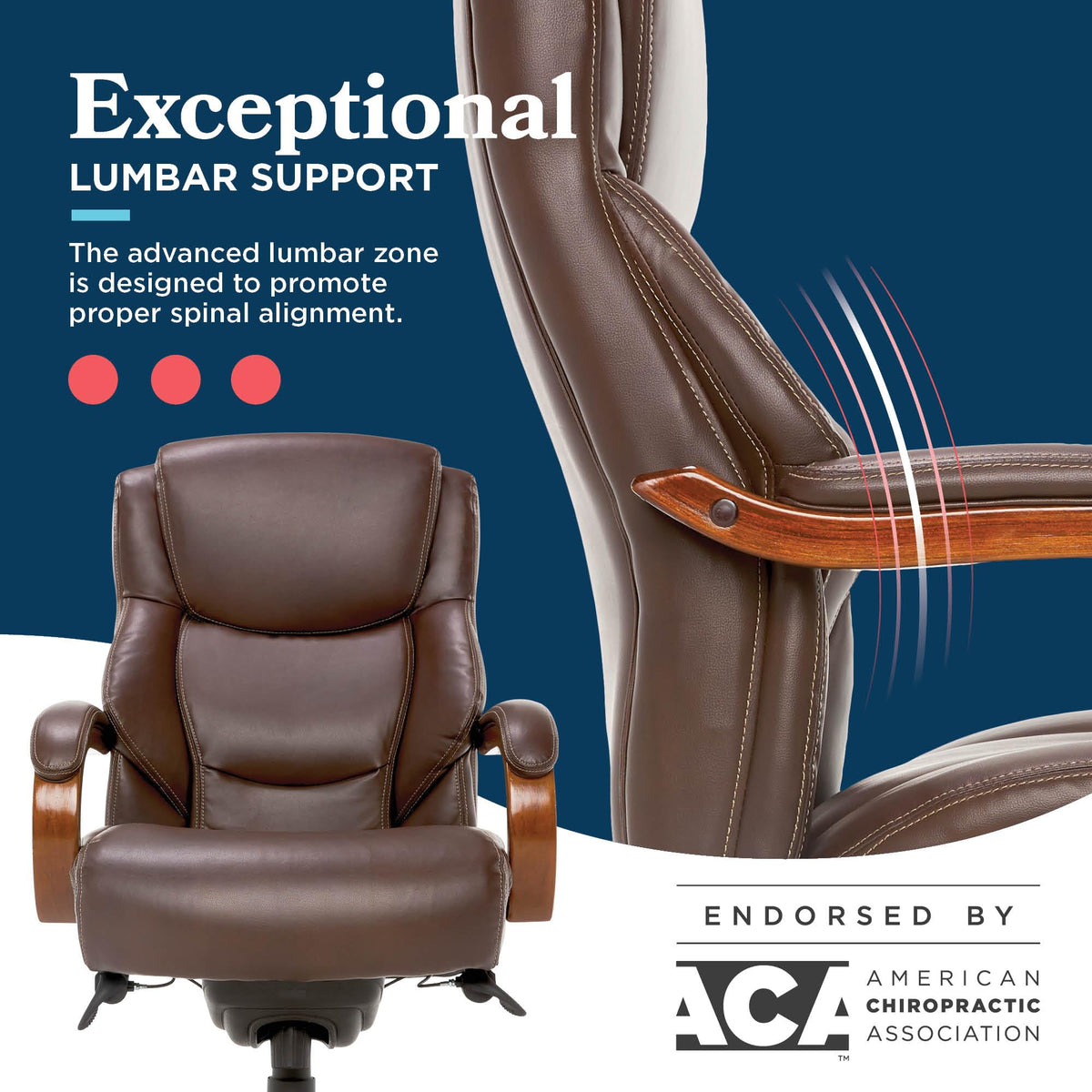 Big and Tall Leather Executive Office Chair Y461