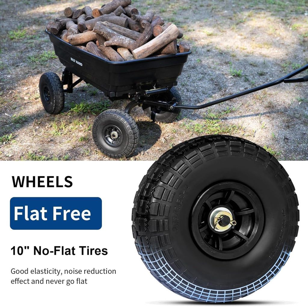 4 Cu.Ft. Poly Yard Dump Cart with 180° Rotating Handle Q54330