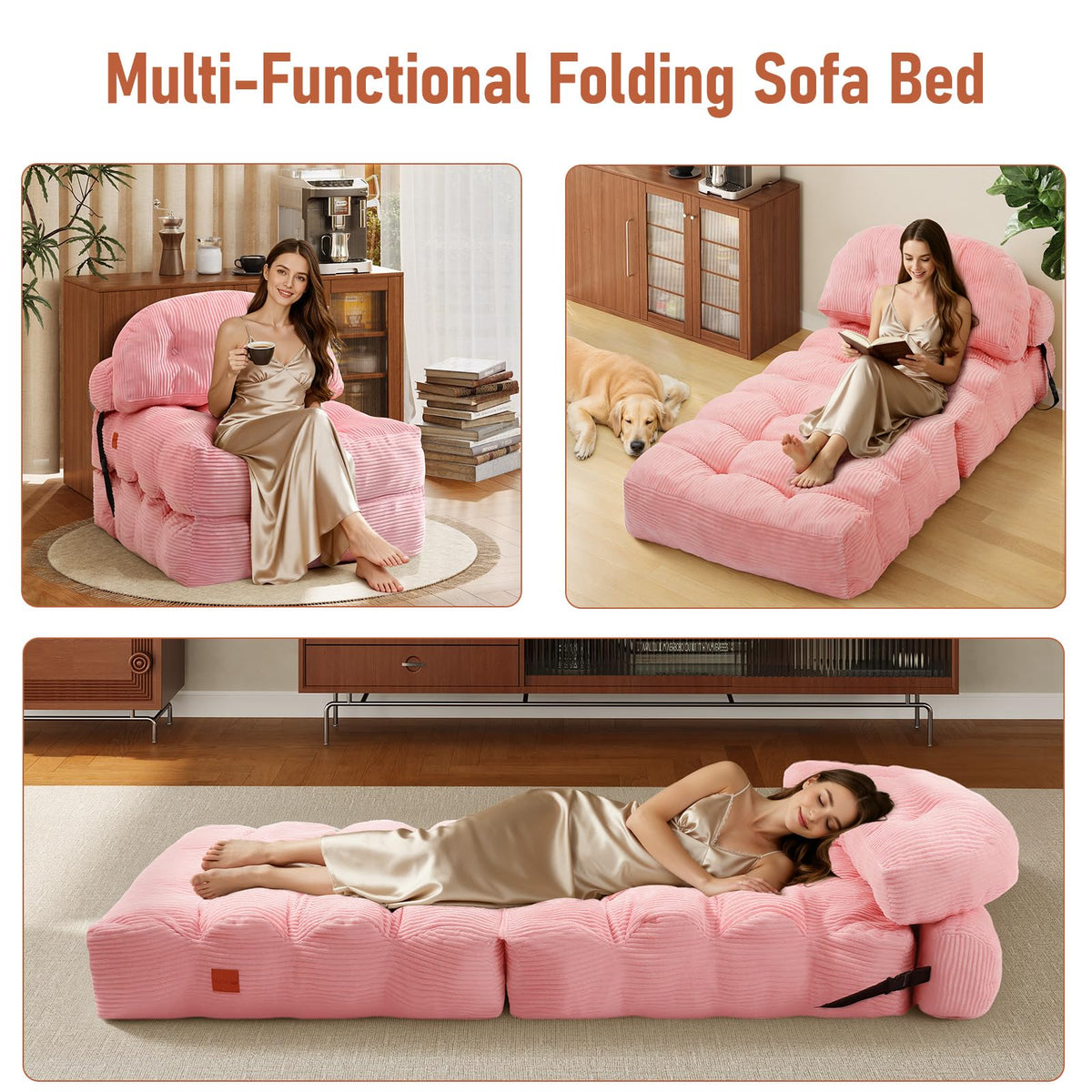 Folding Convertible Sofa Bed with Pillow C26549