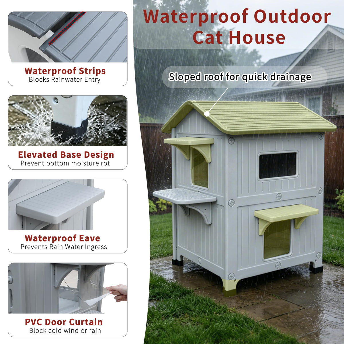 Insulated Outdoor Cat House O490