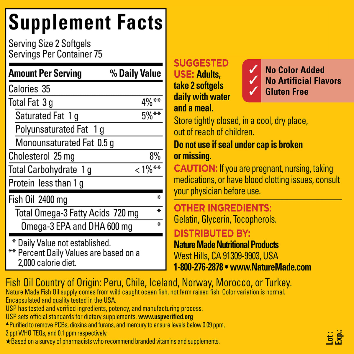 Fish Oil Omega 3 Supplements 1200 mg Softgels K614