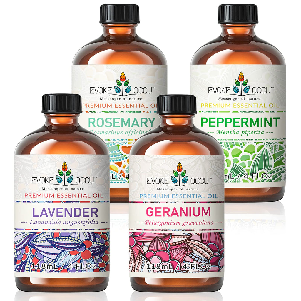 Rosemary Peppermint Lavender Geranium Essential Oil 4 Oz Q4623