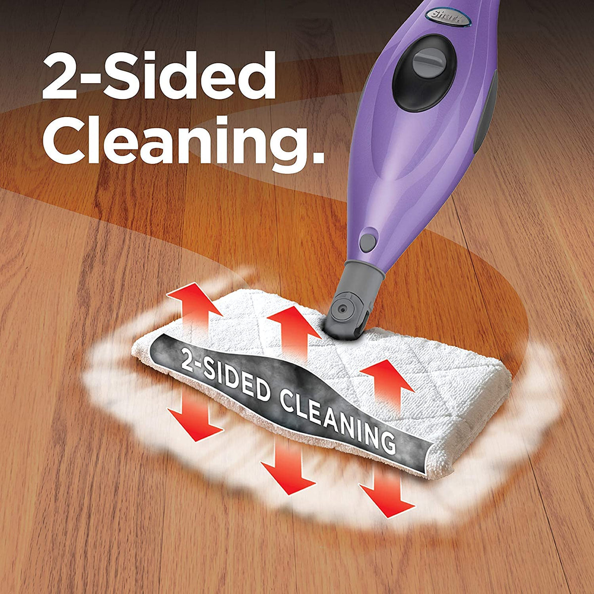 Steam Mop Hard Floor Cleaner with Swivel Steering XL Water Tank O93139