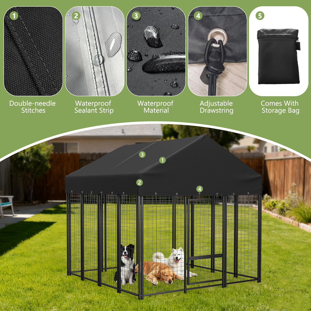 Heavy Duty Waterproof UV Resistant Dog Kennel Cover R7286
