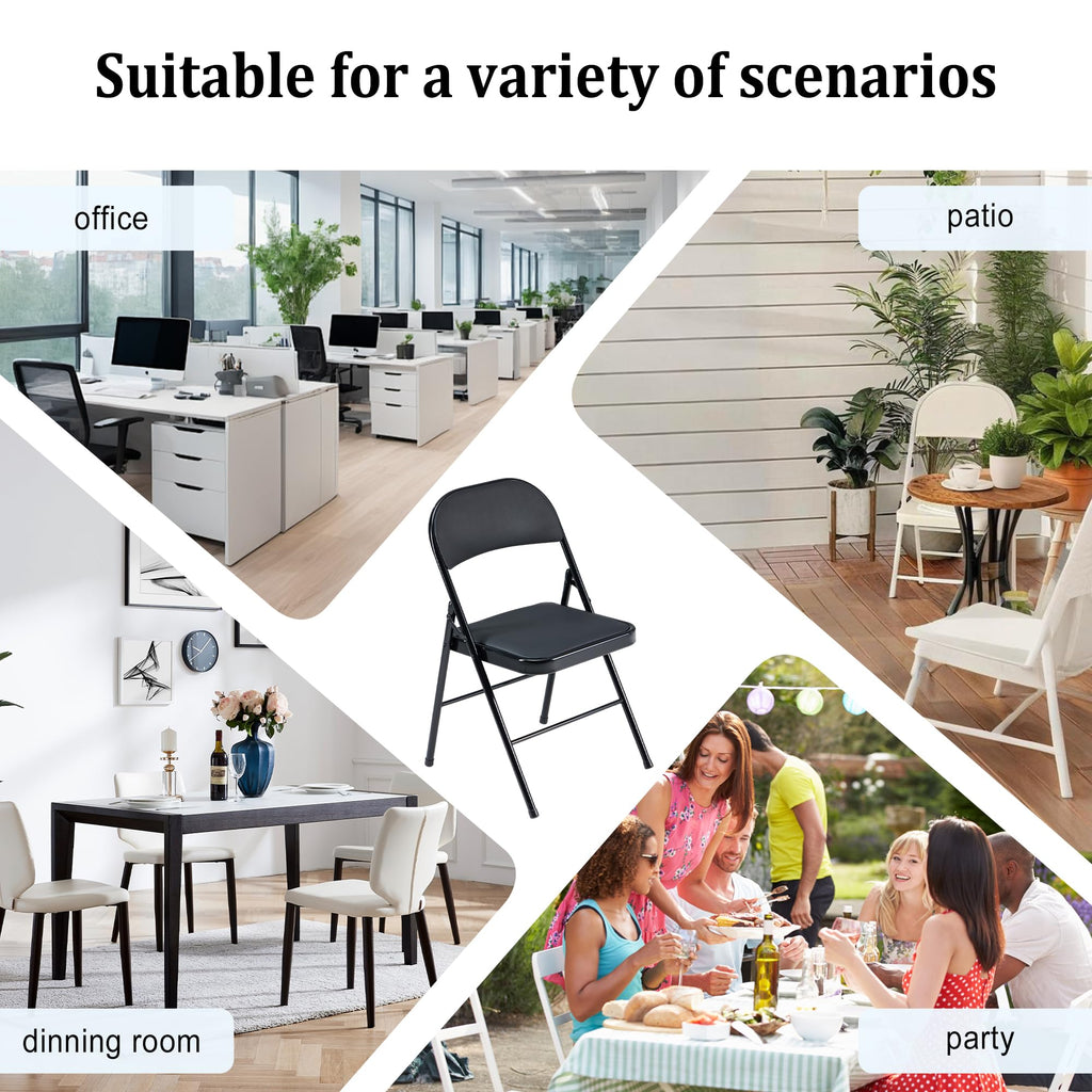 10 Pack Folding Chairs with Cushion E3923
