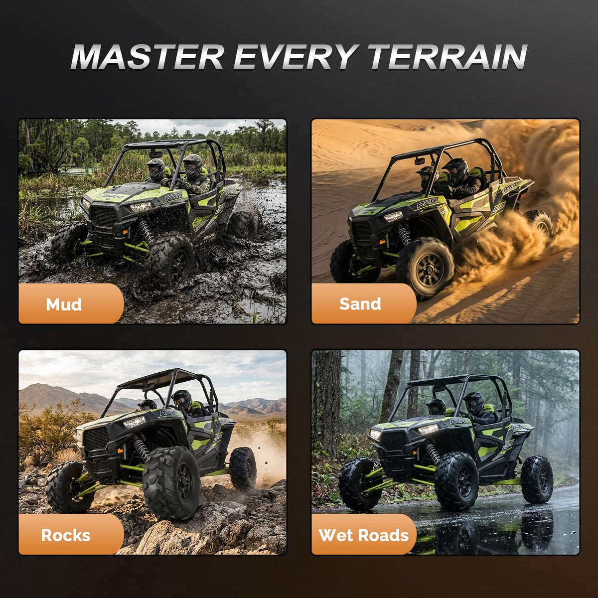 Set of 2 18x7-8 All-Terrain Mud Tires P42199
