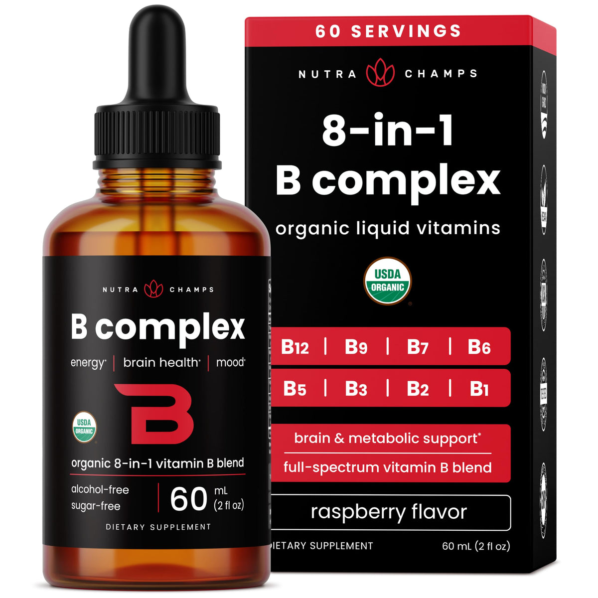 Organic Vitamin B Complex Liquid Drops 2oz G716