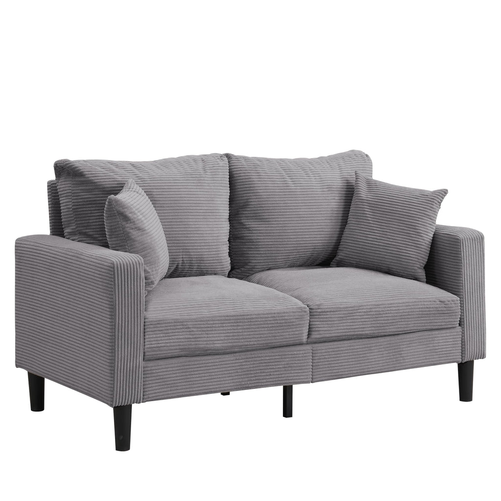 Light Gray 2-Seat Upholstered Loveseat Sofa G94106