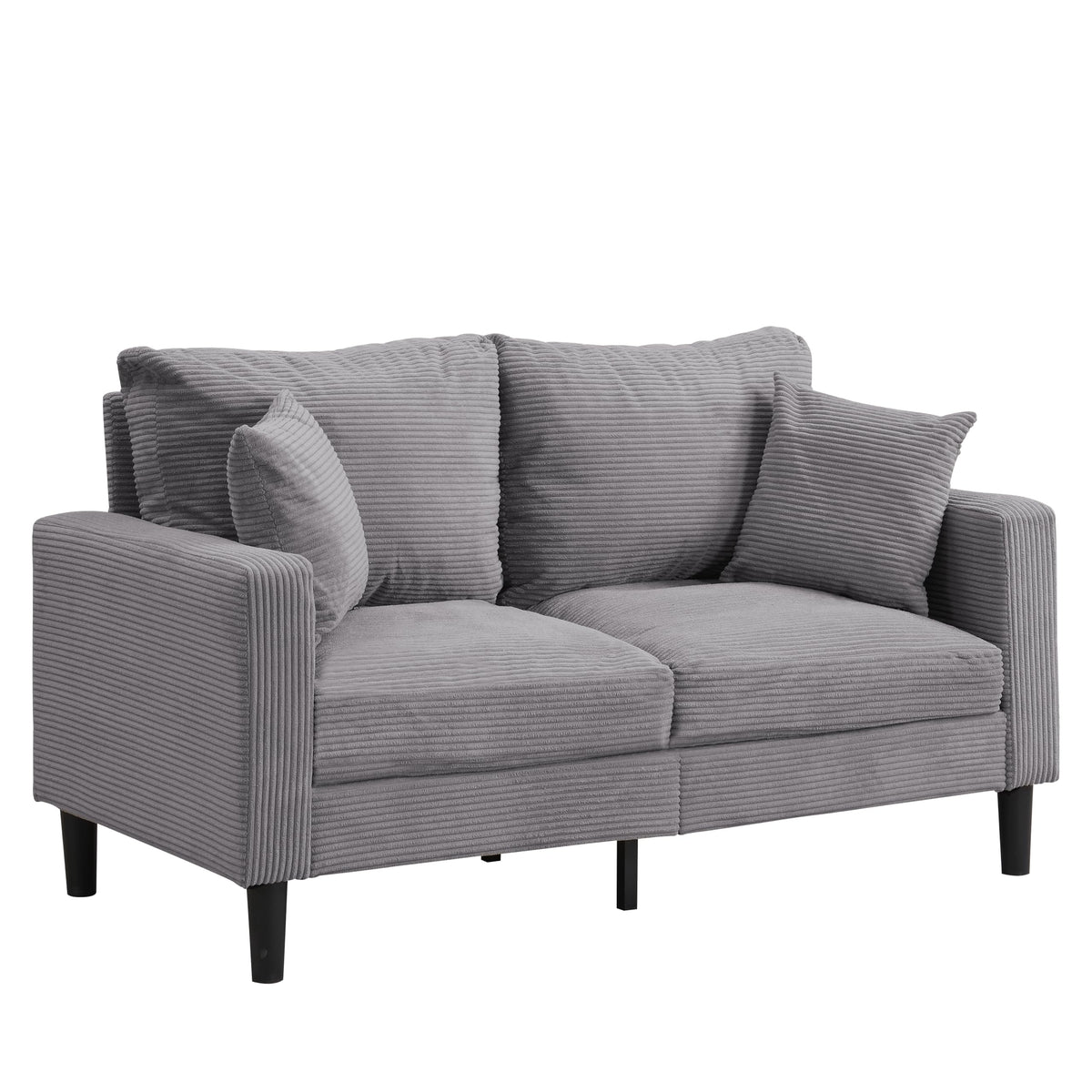 Light Gray 2-Seat Upholstered Loveseat Sofa G94106
