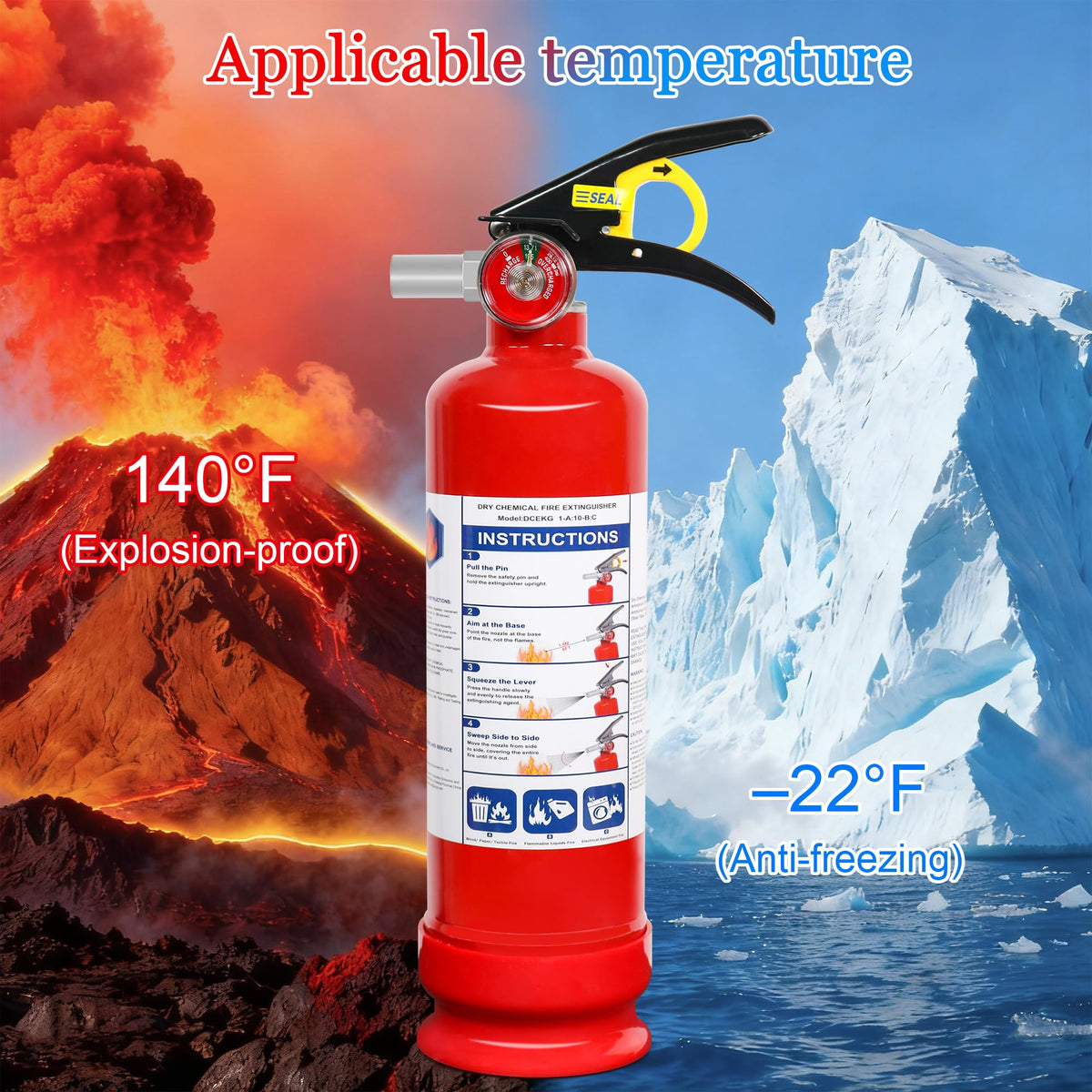 6 Pack ABC Dry Chemical Fire Extinguishers M4813