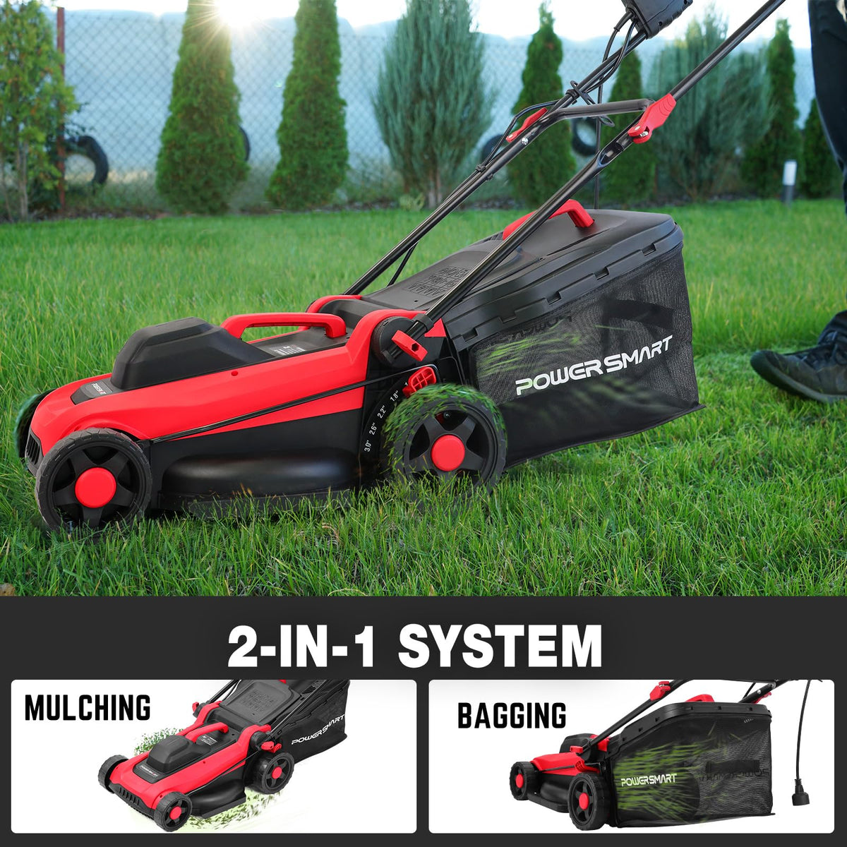 14 Inch 12.5 Amp Corded Electric Lawn Mower Y1215