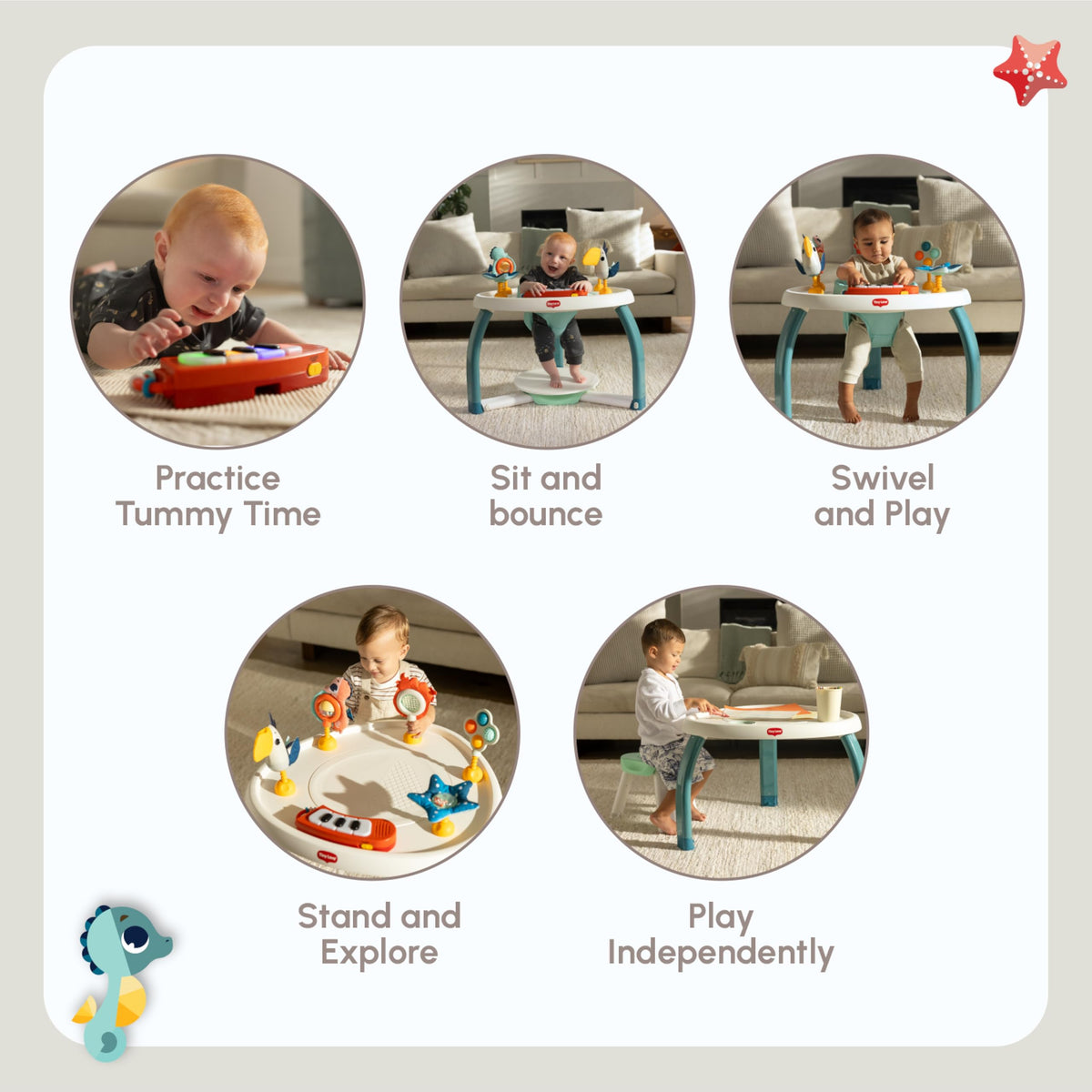 5-in-1 Activity Center with Piano & 6 Toys H250387