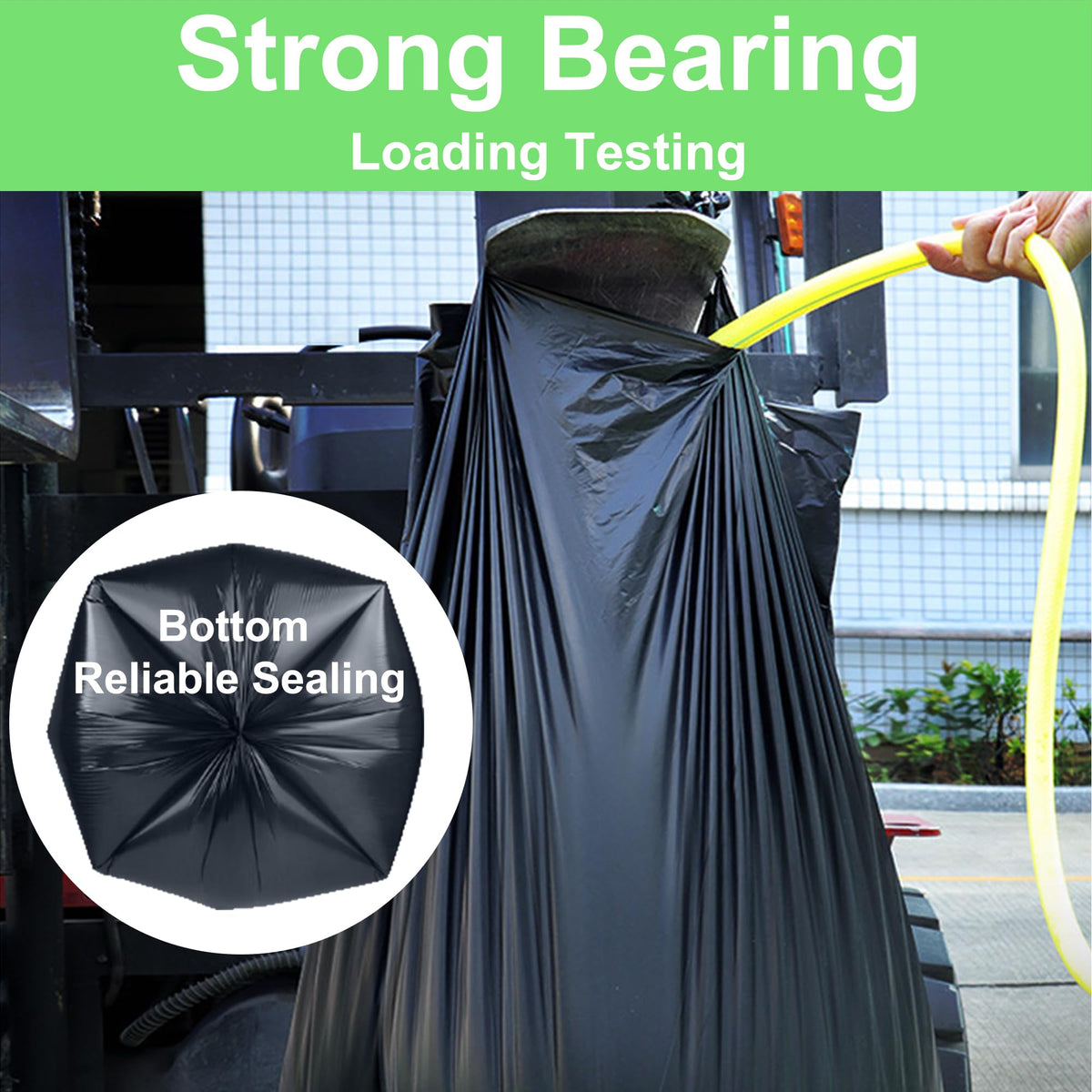 40-45 Gallon Heavy Duty Black Trash Bags 60 Count 1.2 Mil B79687