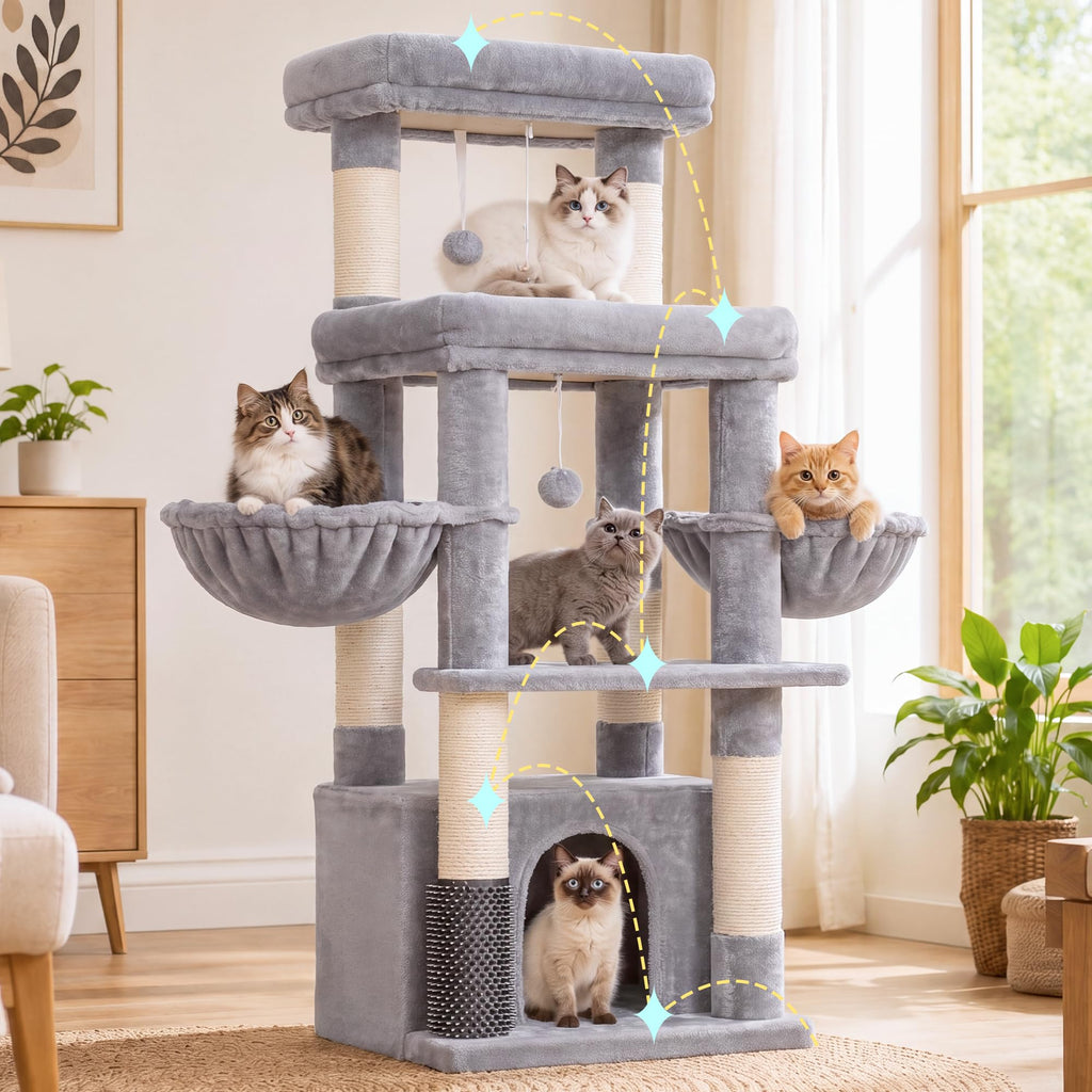 Cat Tree Tower with Extra Large Platform H8233