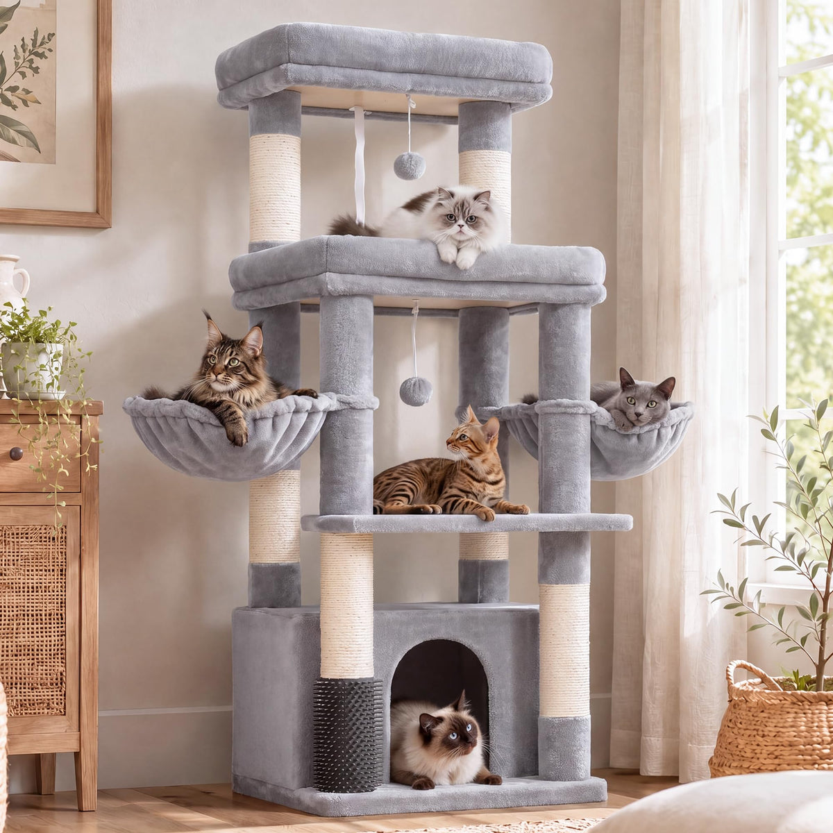 Cat Tree Tower with Extra Large Platform H8233