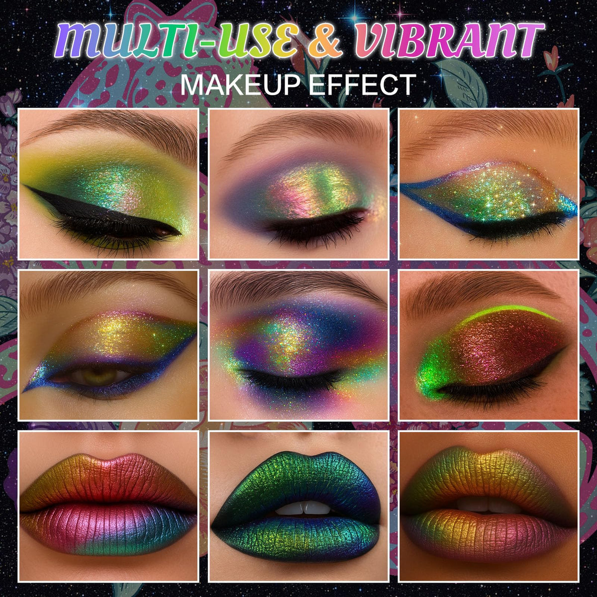 10 Colors Multichrome Shimmer Eyeshadow Palette S9783