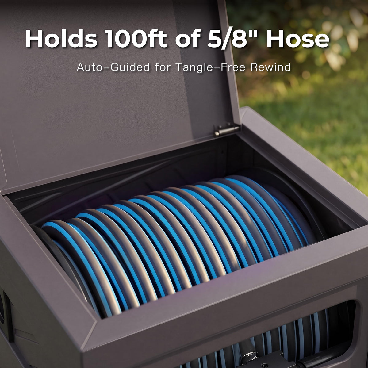 Heavy Duty Metal Hose Reel Box for 125FT x 5/8" Hose C5124