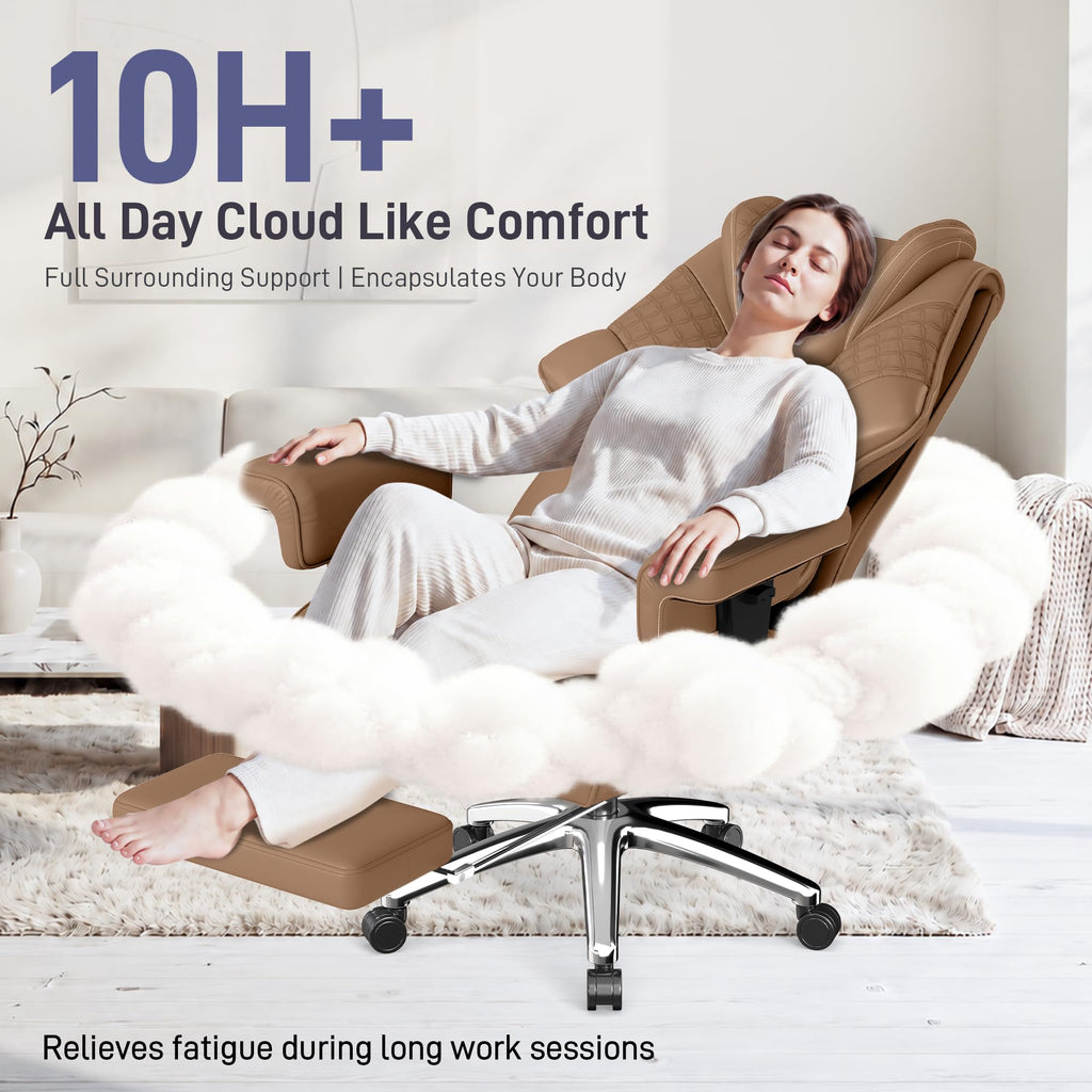 Big and Tall Executive Office Chair with Footrest and Lumbar Support B41186