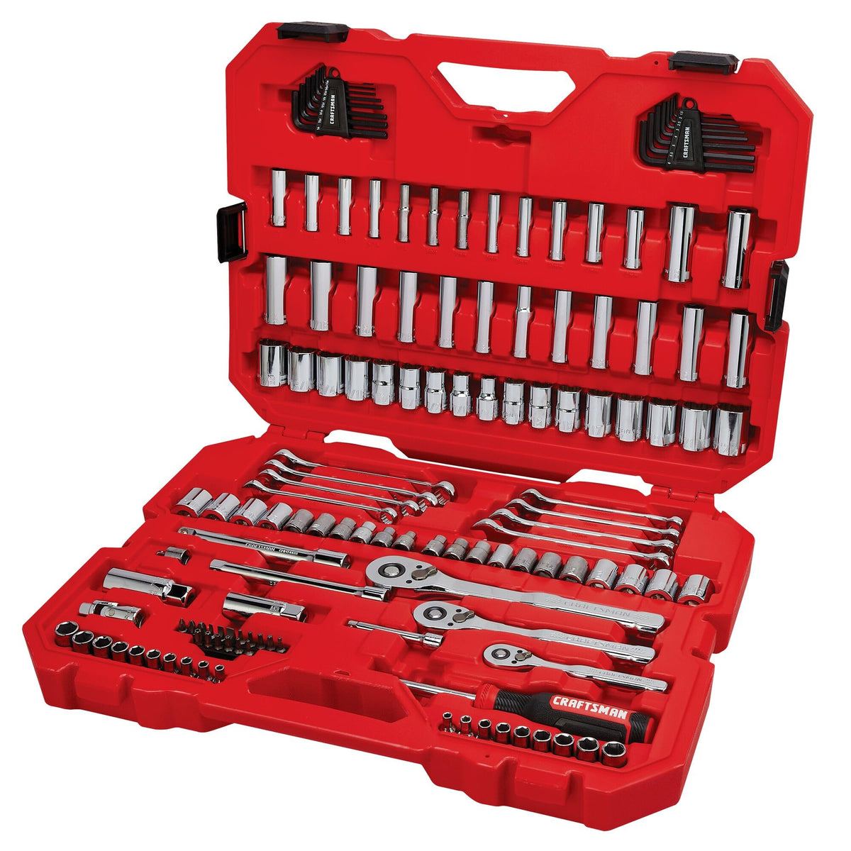 135 Pcs SAE and Metric Socket Wrench Set with Case X113619