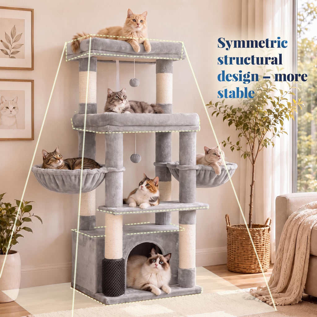 Cat Tree Tower with Extra Large Platform H8233