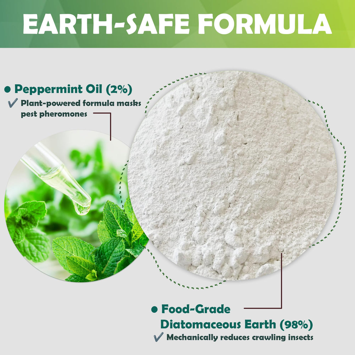Food Grade Diatomaceous Earth Powder with Peppermint 1 lb C310487