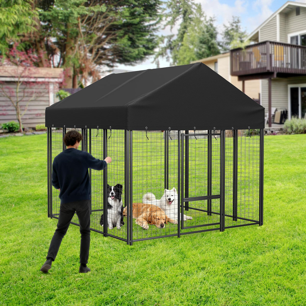 Heavy Duty Waterproof UV Resistant Dog Kennel Cover R7286