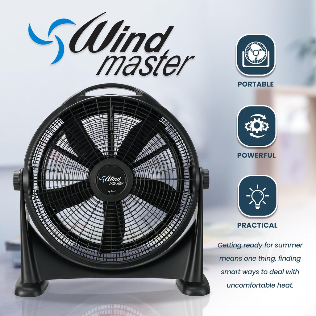 20 in High-Velocity 3 Speed Adjustable Floor Fan S865823