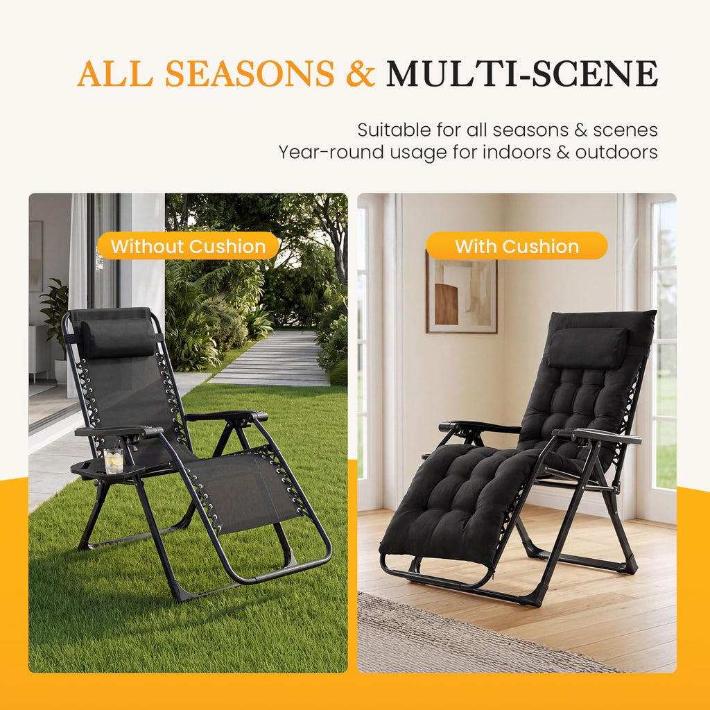 Zero Gravity Chair with Cup Holder Trays Z6895