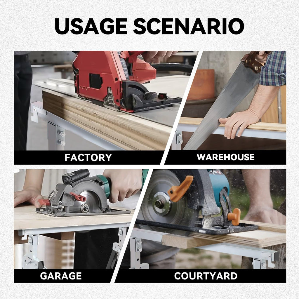 2-Pack 7-Level Adjustable Folding Sawhorse E92816