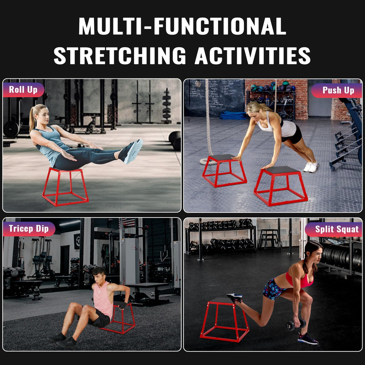 Adjustable Steel Plyometric Jump Box Set I213