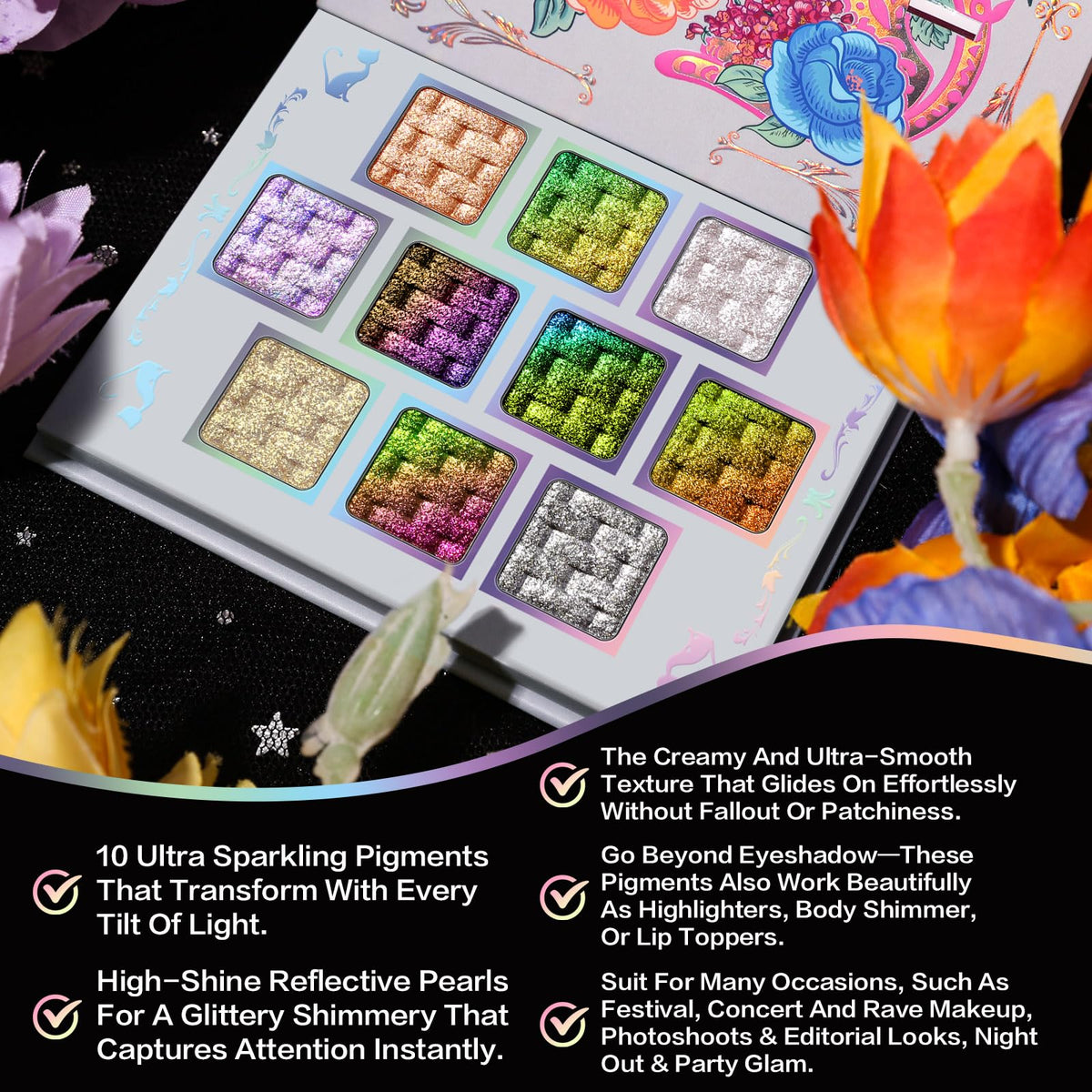 10 Colors Multichrome Shimmer Eyeshadow Palette S9783